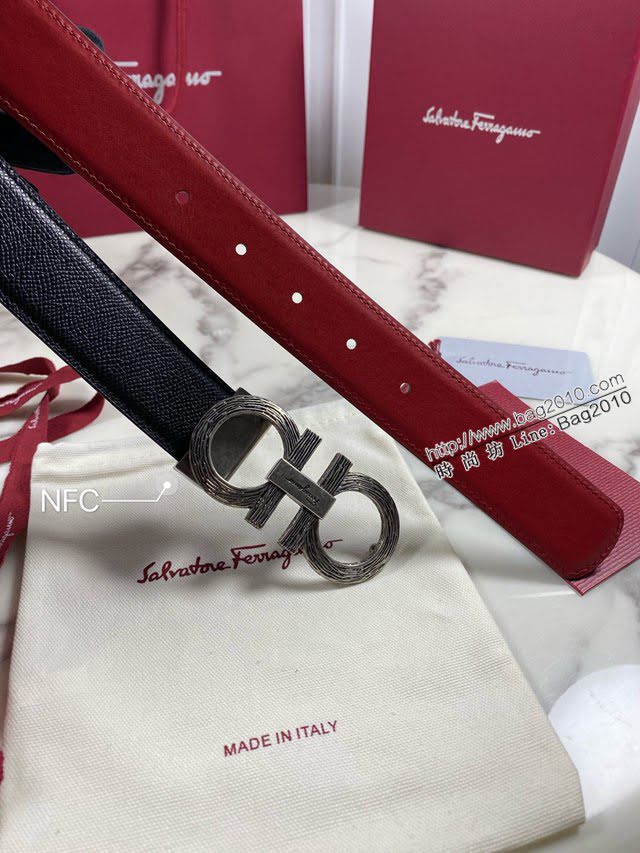 菲拉格慕男士皮帶 Ferragamo磨砂牛皮腰帶  jjp1793